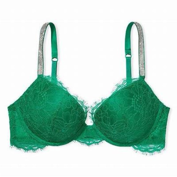 NWT Victoria’s Secret Very Sexy Lace Shine Strap Plunge Push Up Bra 36C - Picture 2 of 9